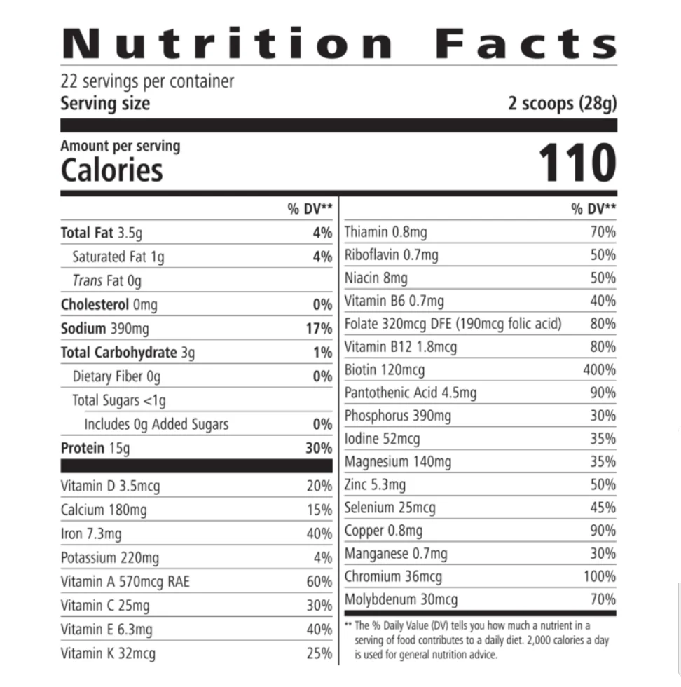 Protein Drink Mix: Vanilla 616 g - Image 2